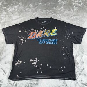 Dare To Keep Kids Off Drugs Shirt Womens OX Bleached Distressed Paint Splatter
